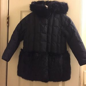 Winter jacket with fur bottom back and front!